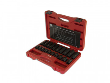Набор на 1/2 УДЛИНЕННЫХ и СТАНДАРТНЫХ ударных головок, 10 - 24 мм. (в наборе 20 шт.) AOK ISDK4-20