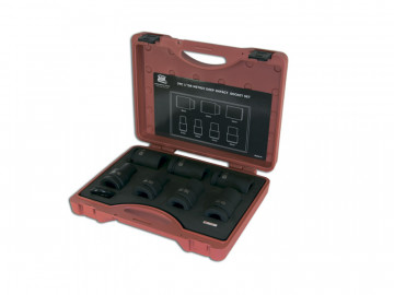 Набор на 1 УДЛИНЕННЫХ ударных головок 21 - 36 мм. (в наборе 7 шт.) AOK ISDK8-7R