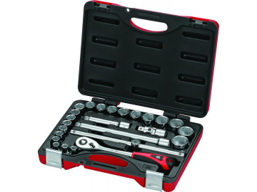 Набор на 1/2 СТАНДАРТНЫХ головок 10 - 32 мм, трещетка и удлинители (25 предметов) AOK SGSK4-25