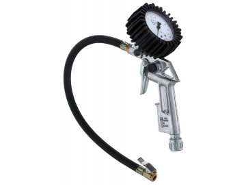 Пистолет для подкачки колес с ПРОФЕССИОНАЛЬНЫМ манометром WIKA фронтальный Tech GUN4