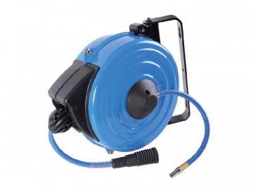 Шланг на автоматической катушке, полиуретановый 8х12 мм, 10 м, резьба 1/4&quot KING TONY 79912-10