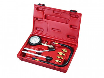 Компрессометр бензиновый, 0-20 атм, кейс, 8 предметов МАСТАК 120-10008C