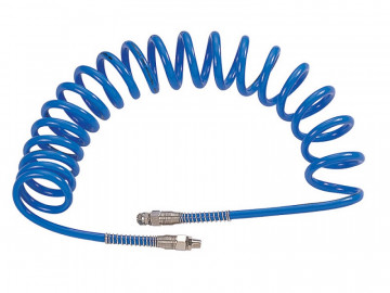 Шланг пневматический спиральный высокого давления 8х12 мм, 15 м, М1/4&quot, полиуретановый MIGHTY SEVEN SD-23115