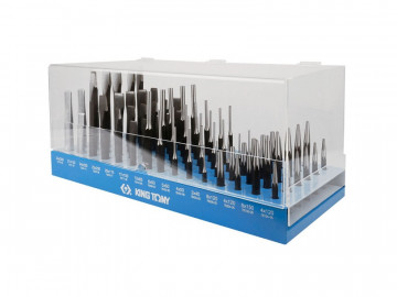 Стенд с зубилами, кернерами, выколотками и бородками, 90 предметов KING TONY 1090PR1