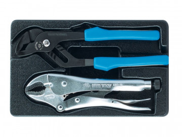 Набор переставные клещи и зажим, ложемент, 2 предмета KING TONY 9-40102GP