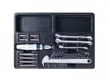 Набор разрезных ключей, ударная отвертка и съемник масляных фильтров, ложемент, 14 предметов KING TONY 9-34128FR