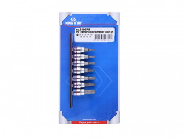 Набор торцевых насадок 1/4&quot, TORX, Т10-Т40 мм, L = 37 мм, 7 предметов KING TONY 2107PR
