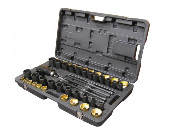 Набор оправок для монтажа и демонтажа сайлентблоков, гидравлический, кейс, 49 предметов МАСТАК 110-20049C