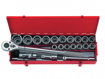 Набор торцевых головок с принадлежностями, 23 предмета KING TONY 6323MR