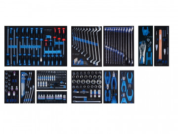 Набор инструментов для тележки, 12 ложементов, 235 предметов KING TONY 934-235MRVD