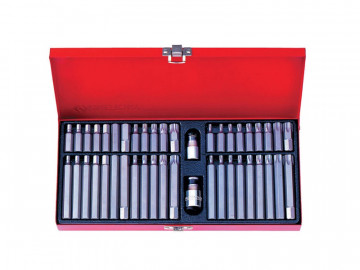 Набор вставок (бит) 10 мм, TORX, SPLINE, HEX, 44 предмета KING TONY 1044CQ