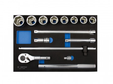 Набор торцевых головок 3/4&quot с принадлежностями, ложемент, 14 предметов KING TONY 9-6314MRV