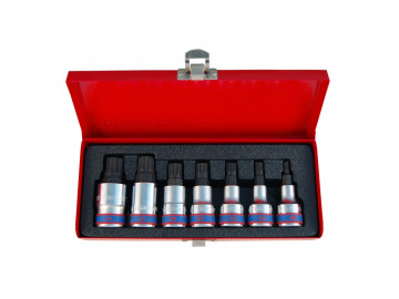 Набор торцевых насадок 1/2&quot, SPLINE, M6-M18, L = 60 мм, 7 предметов  KING TONY 4117PR