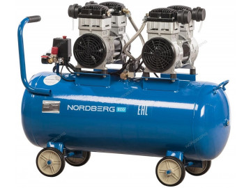 Компрессор поршневой безмасляный, ресив. 100л, 400л/мин ECO Nordberg NCEO100/400