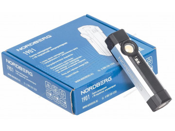 Фонарь светодиодный 1+1, с УФ подсветкой, аккумуляторный, 3,7В Nordberg 1901