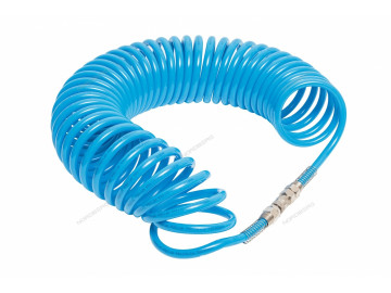 Шланг воздушный спиральный полиуретановый 10х14мм, 15м  NORDBERG HS1015PU