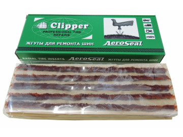 Набор жгутов (коричневых длинных) 204мм. 25шт. Clipper E281