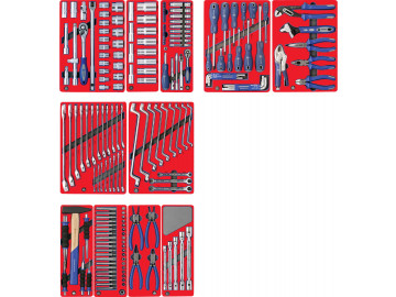 Набор инструментов МАСТЕР для тележки, 11 ложементов, 205 предметов МАСТАК 5-00205