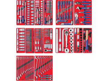 Набор инструментов ПРОФИ для тележки, 14 ложементов, 299 предметов МАСТАК 5-00299