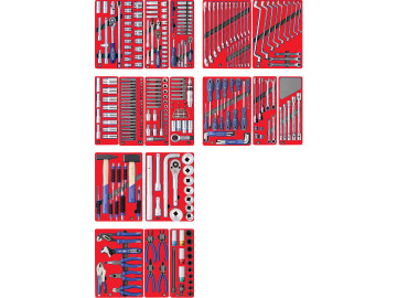 Набор инструментов ЭКСПЕРТ для тележки, 17 ложементов, 323 предмета МАСТАК 5-00323