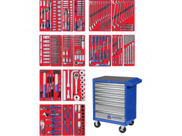 Набор инструментов ЭКСПЕРТ в синей тележке, 323 предмета МАСТАК 52-07323B
