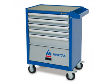 Тележка инструментальная серии ОПТИМА, 5 полок и отсек, синяя МАСТАК 522-05581MB