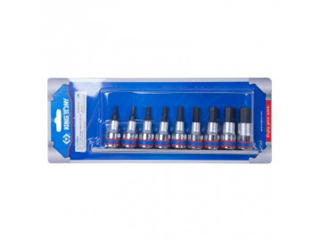 Набор торцевых насадок 1/2, HEX, 3-14 мм, L = 60 мм, 9 предметов KING TONY 4110PR10