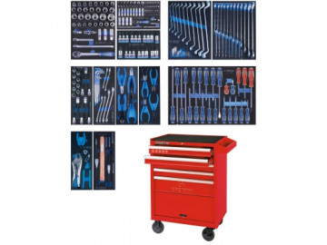 Набор инструментов в красной тележке, 235 предметов KING TONY 934-235MRV