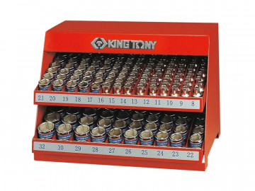Стенд с торцевыми головками 1/2&quot, 8-32 мм, серия 4330М, 172 предмета KING TONY 4072MR