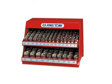 Стенд с торцевыми головками 1/2&quot, 5/16&quot-1&1/4&quot, серия 4335S, 136 пр. KING TONY 4572SR