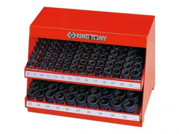 Стенд с ударными торцевыми головками 1/2&quot, 8-32 мм, серия 4535М, 158 пр. KING TONY 4472MP