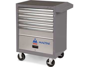 Тележка инструментальная серии ОПТИМА, 5 полок и отсек, серая МАСТАК 522-05581MG