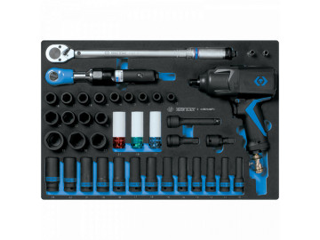 Набор пневмоинструмента 1/2 с принадлежностями, ложемент, 41 пр. KING TONY 9-44805AMPV