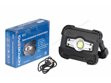 ЛАМПА светодиодная, стационарная, аккумуляторная, 10 В NORDBERG 1911