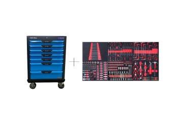 Тележка с 7 ящиками+инструмент 277 предметов KraftWell арт. KRW-TTB+SET277