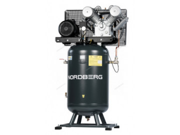 Компрессор вертикальный поршневой с ременной передачей 380В, ресив. 100л, 580л/мин NORDBERG NCPV100/580