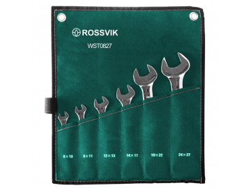 WST0827 Набор ключей рожковых ROSSVIK 8-27мм, 6шт ROSSVIK