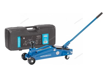 Домкрат подкатной для автолюбителя 3т в кейсе, Н=192-533мм NORDBERG N3203EC
