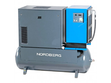Компрессор винтовой, 15кВт, 16Бар, 1450л/мин, ресивер 500л, осушитель NORDBERG NCA500/1450-16D