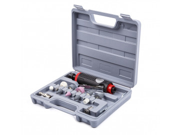 Пневматическая бормашинка с набором насадок, в кейсе KraftWell KRW25PG-T