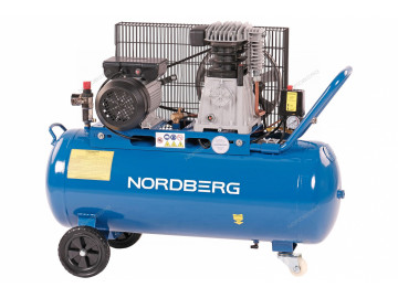 Компрессор поршневой с ременной передачей 220 В, ресивер 100 л, 446 л/мин NORDBERG NCE100/480