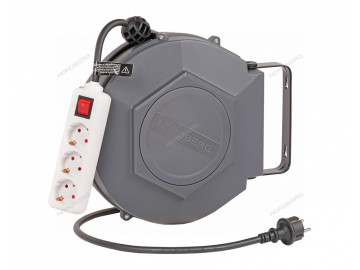 Удлинитель электрический на инерционной катушке, 10 м, 3 х 1,5 мм² NORDBERG 2510-1,5