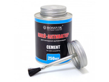 Клей - активатор, 250мл (банка с кистью), ROSSVIK K.025.K.2