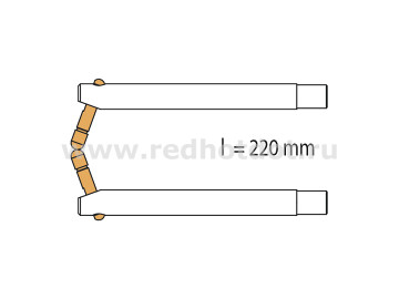 Электроды угловые 20 градусов, для клещей 220мм DDT RED HOT DOT 47921