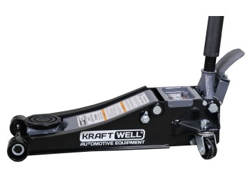 Домкрат подкатной гидравлический, низкопрофильный с педалью г/п 3000 кг. KraftWell KRWFJ3FL