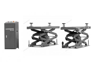 Ножничный подъемник 3,5 т, с встроенными адаптерами для SUV авто Nordberg N631-3,5G_380