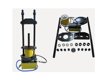 Съёмник шкворней для грузовых авто 100 тонн на тележке ( с пневмогидравлическоким насосом в комплекте) garo-titan ТТН-101П