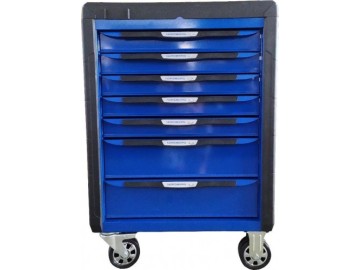 Тележка инструментальная, 7 выдвижных ящиков, с системой защиты от опрокидывания, серая nordberg t7p(g)