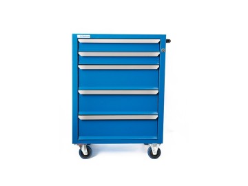 Тележка инструментальная rossvik t05l-5015, 5 выдвижных ящиков, ц/замок, 670*450*835hмм rossvik т05l-5015