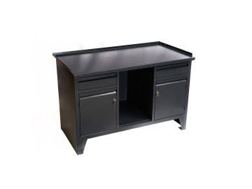 Верстак ввс-209-3, 2-х тумбовый с нишей, 870*1300*700мм, ral7016 rossvik ввс-209-3(7016)